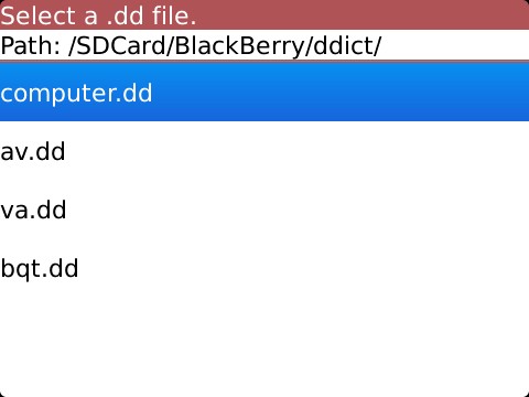 DDict 1 - Từ điển Ddict - nhỏ gọn và đa năng cho BlackBerry