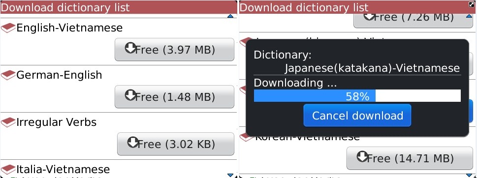 DDict DownloadDict - Từ điển Ddict - nhỏ gọn và đa năng cho BlackBerry