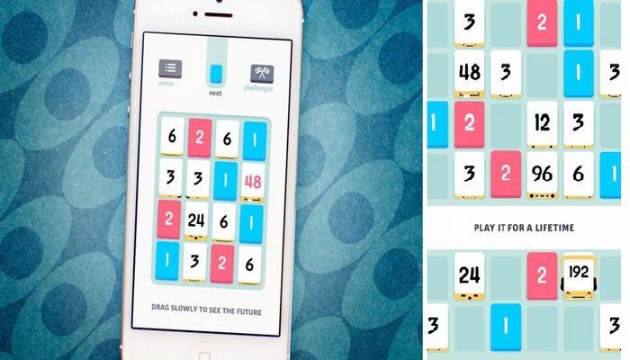 Threes cho ios 0a - Threes! - game logic hay nhất 2014 cho Iphone và Ipad